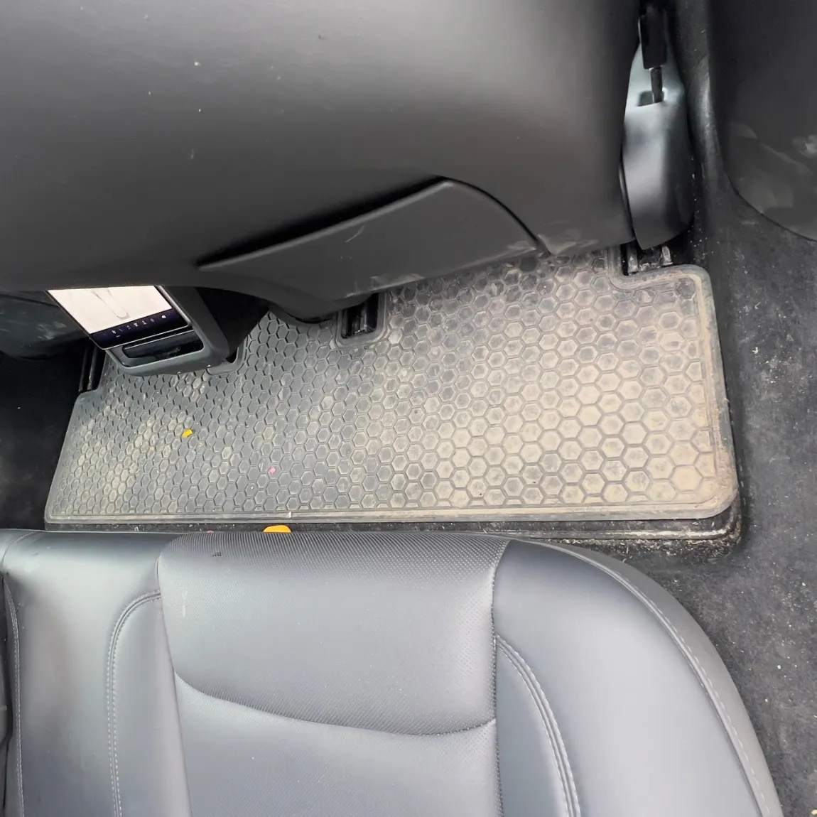 back seat before steam cleaning – car detailing Ottawa
