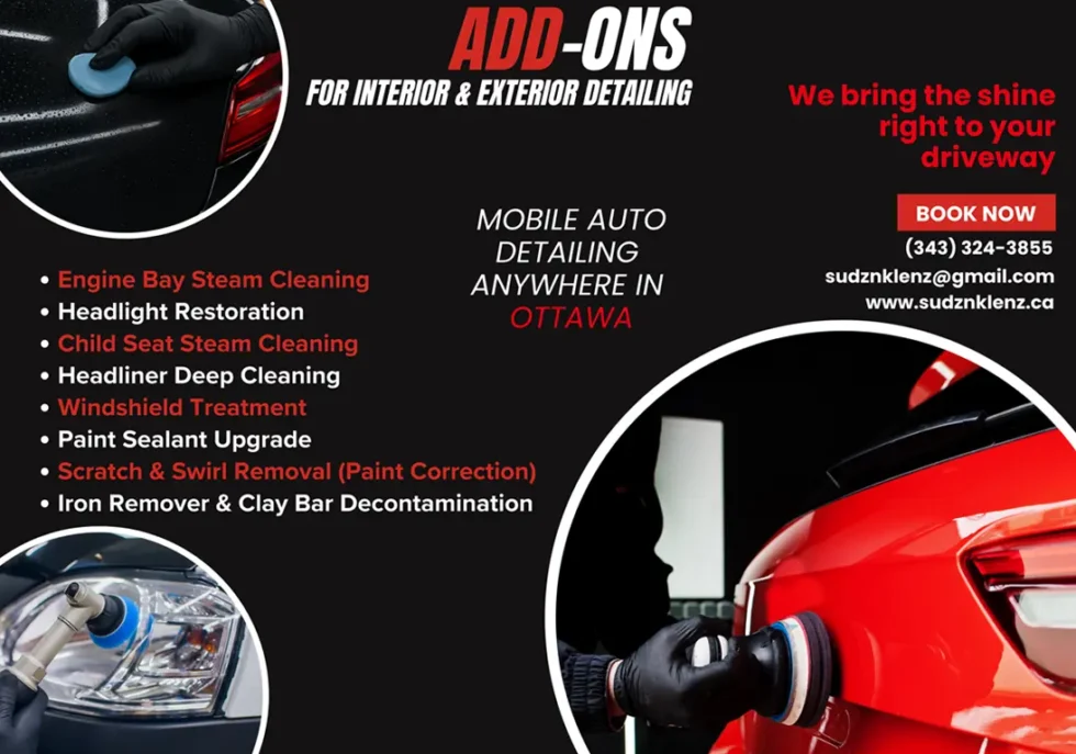 Pet hair removal car detailing in Ottawa — specialized interior service to eliminate stubborn fur from seats and carpets.